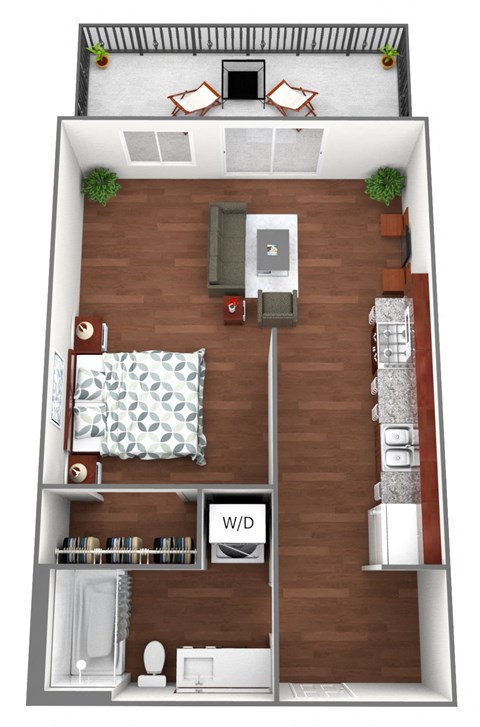 Cleveland Floorplan at Liffey on Snelling, St. Paul, MN, 55104
